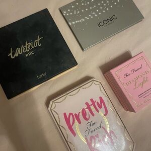 Lot of four makeup pallete/highlighter